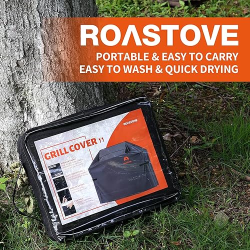 Miniatura 5 de Roastove Funda para parrilla de barbacoa, 600D resistente tela Oxford para Weber, Brinkmann, Char Broil, etc. (resistente a los rayos UV, al polvo y