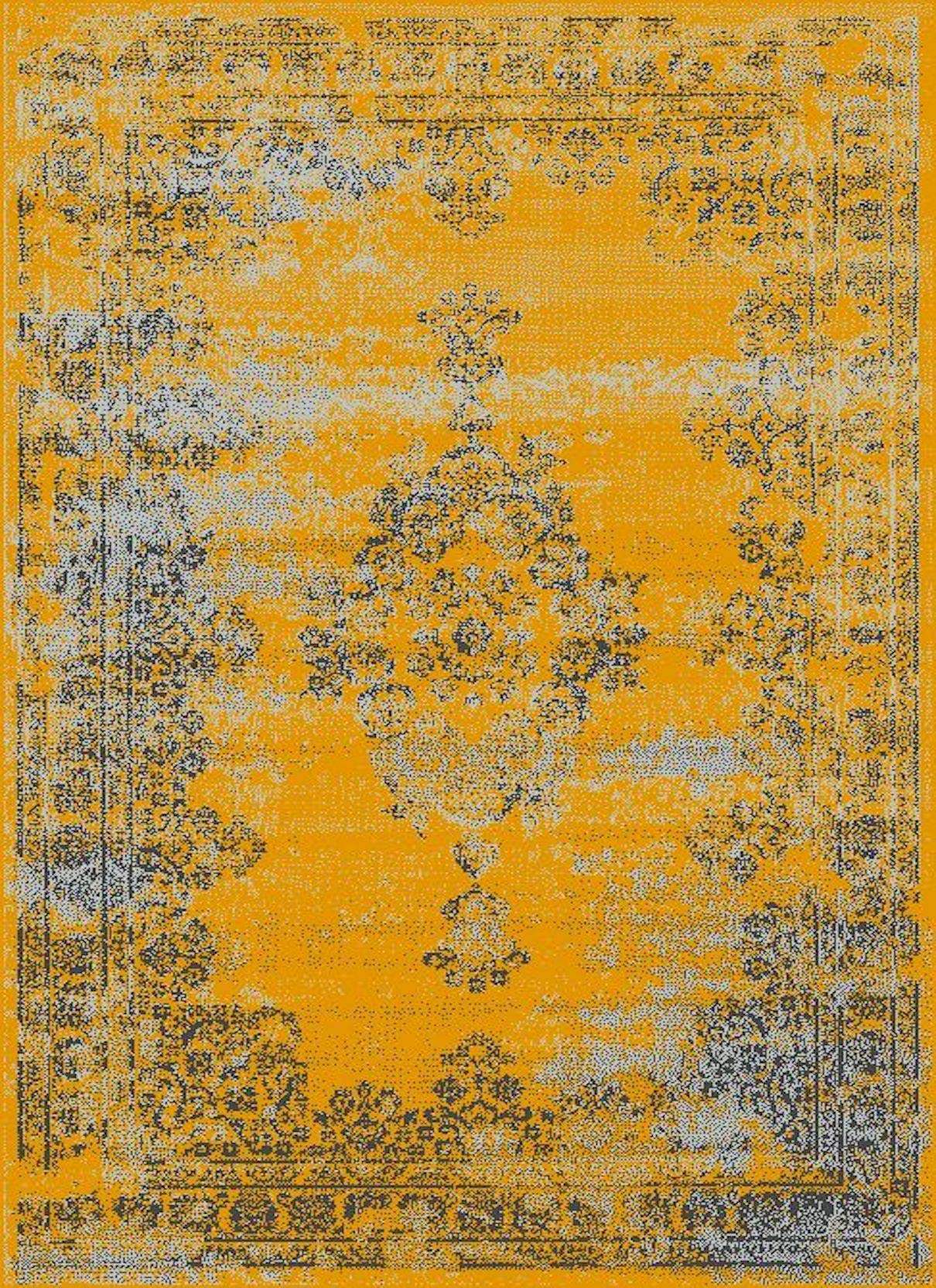 SrS Rugs® Luna Collection, Living Room Rug and Hallway Runner, with Soft Smooth 8mm Pile. Traditional Floral Design. 6 Colours, 6 Sizes (Vintage Gold, 160cm x 225cm) — image 1