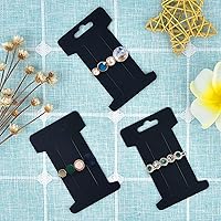 Vista 4 de Mototo 300 tarjetas de exhibición de pinzas para el cabello, pasadores para el cabello, soporte de exhibición de joyas, cartón de papel rectangular