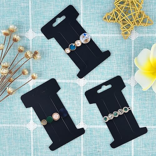 Miniatura 4 de Mototo 300 tarjetas de exhibición de pinzas para el cabello, pasadores para el cabello, soporte de exhibición de joyas, cartón de papel rectangular