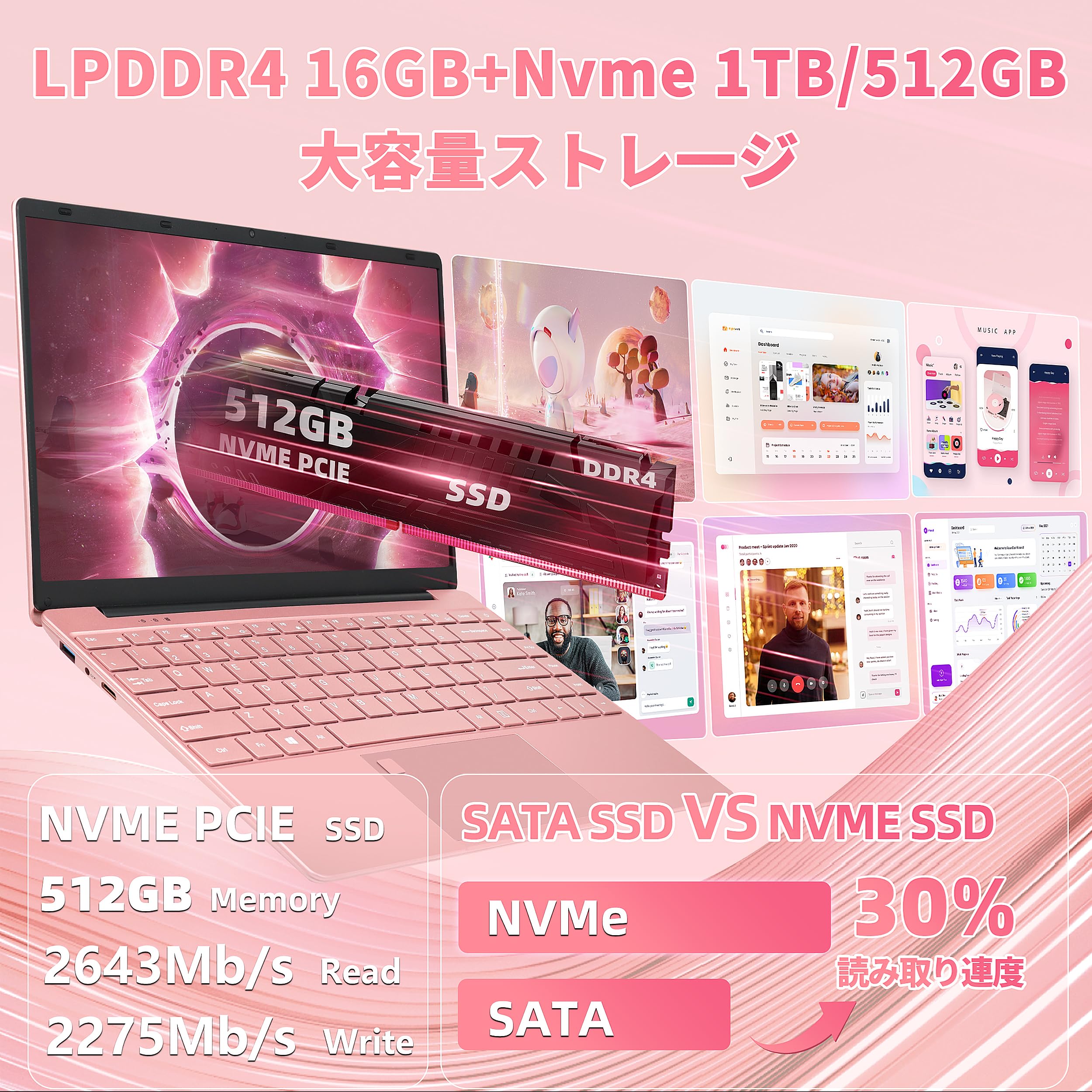 Amazon.co.jp: 2.5K液晶 薄型軽量ノート パソコン【Win 11Pro & MS 