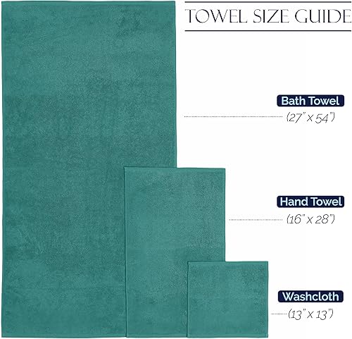 Miniatura 4 de Elegant Comfort Juego de 8 toallas de algodón de alta calidad, incluye 4 toallas faciales, 2 toallas de mano y 2 toallas de baño, 100% algodón