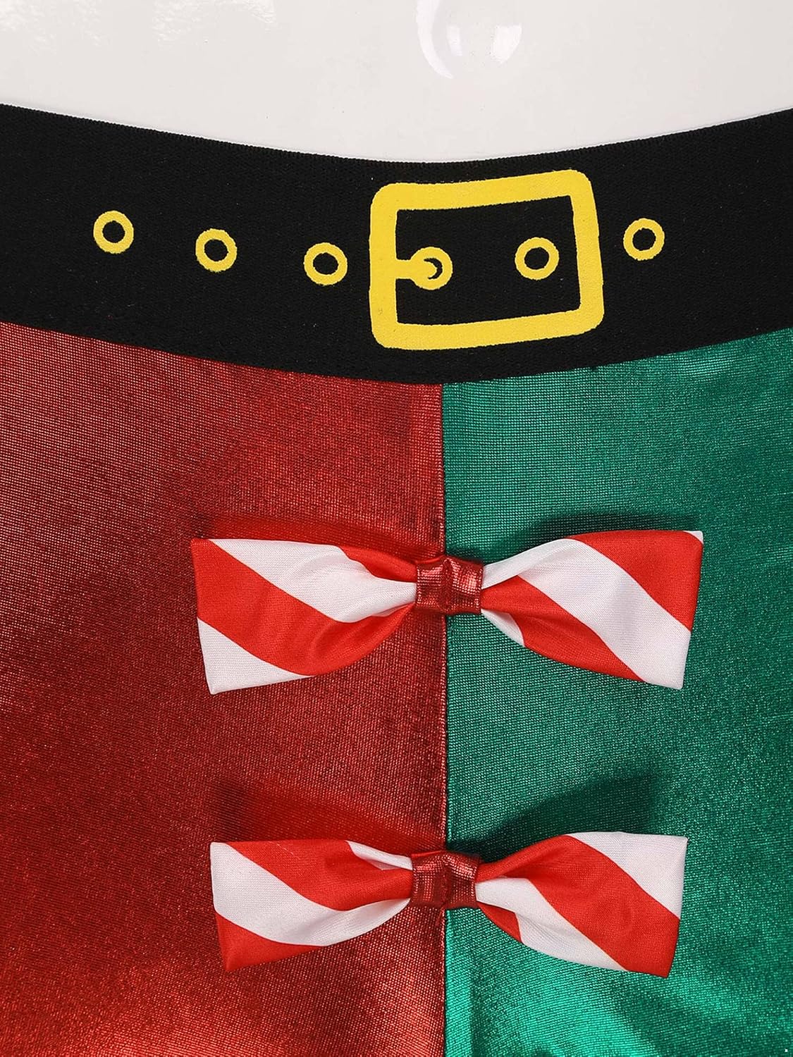 Men Elf Santa Claus Christmas Costume Tuxedo Boxer Underwear Briefs Shorts Costume Clubwear