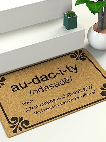 Miniatura 6 de Tapete divertido para puerta con texto en inglés "Live Laugh Leave Welcome Doormat", tapete duradero de perfil bajo antideslizante, tapete para