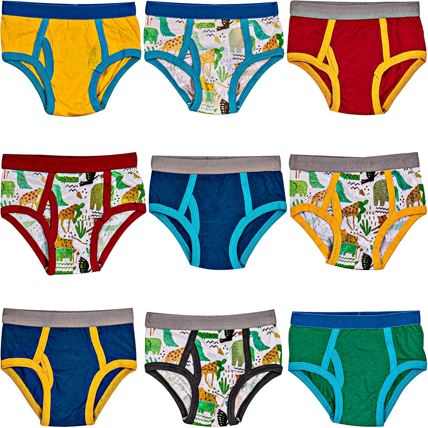 ITALIAN APPAREL - Toddler & Boys BRIEF Comfort Flex Waistband Boxer Briefs 100% Cotton IMPORTED underwear boy boxer training