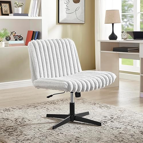 Roundhill - Silla giratoria ajustable con cruz y asiento ancho para oficina