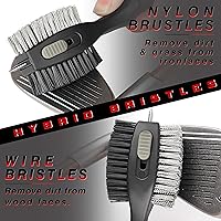 Vista 4 de CHAMPKEY PRO Retractable Golf Club Brush - Oversized Brush Head with Soft Rubber Hand Grip Golf Club Cleaner(Grey(1 Pack))