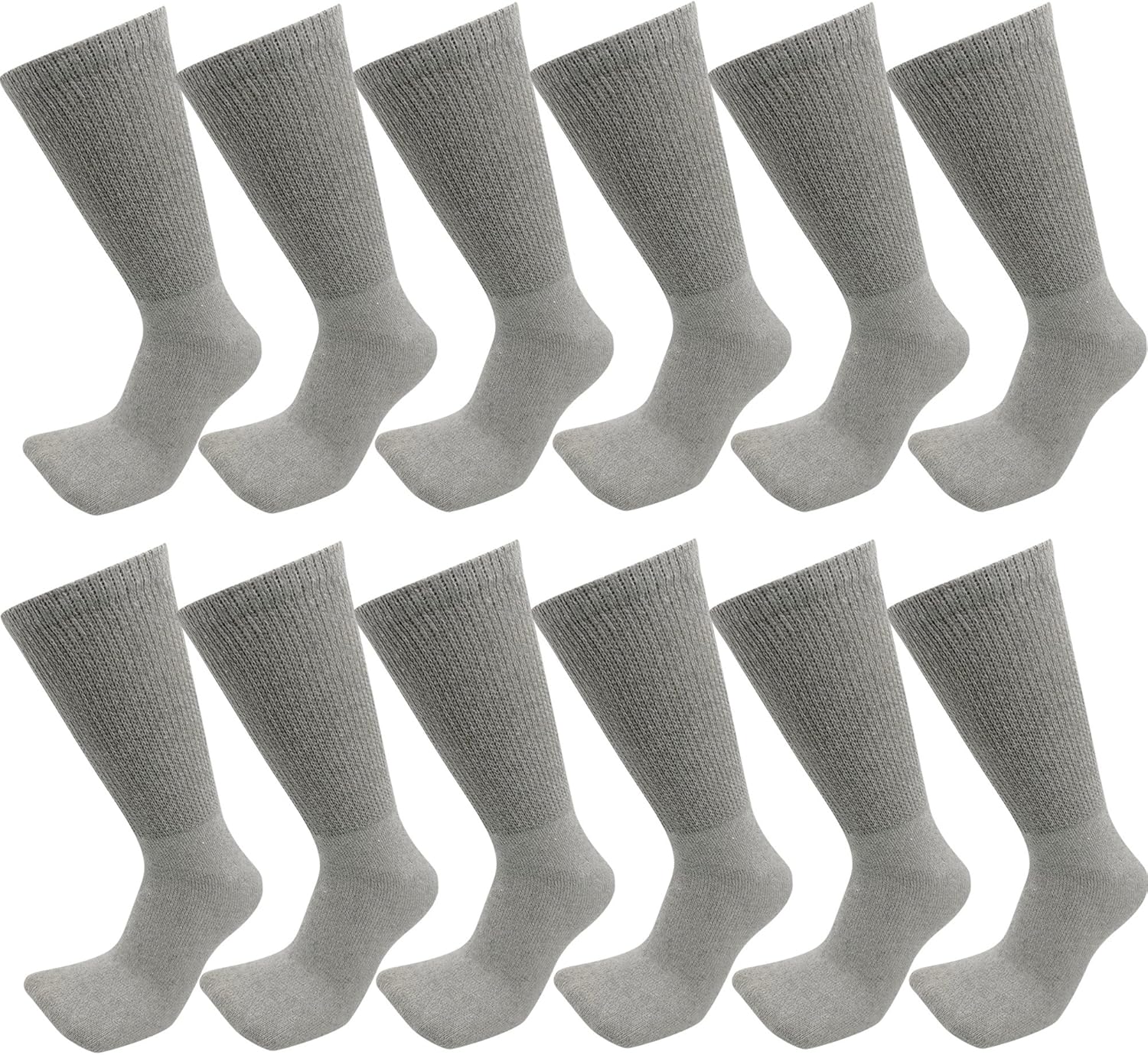 USBingoshop 3, 6 or 12 Pairs Mens Physicians Approved Crew Ankle Diabetic Socks Cotton - Image 5