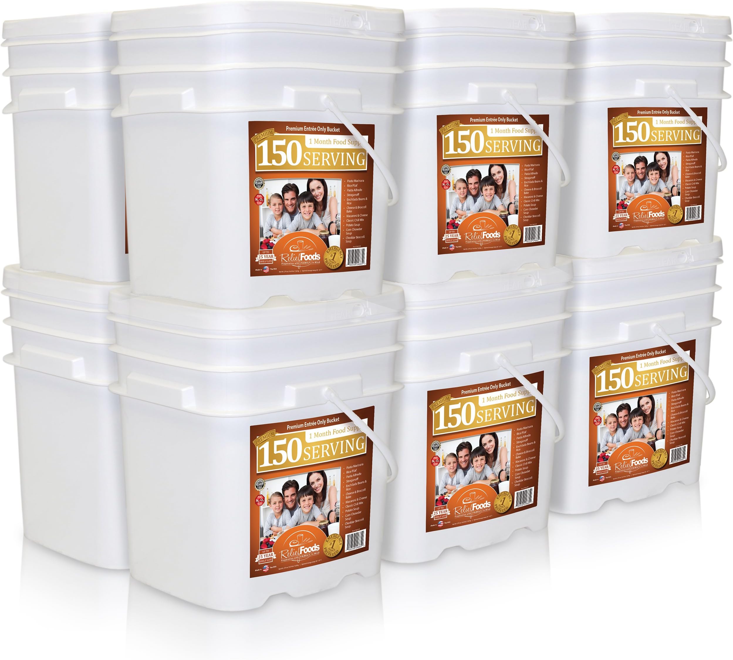12 Month All Entree Emergency Food Supply Bucket (1560-Serving)