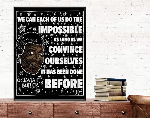Miniatura 3 de We Can Do the Impossible Octavia Butler Quote Art Print. Matte Paper, Laminated or Framed. Multiple Sizes