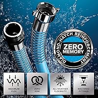 Vista 5 de Camco EVOFlex - Manguera de agua potable para caravana de 25 pies, cuenta con diseño extra flexible con extremos de alivio de tensión de acero