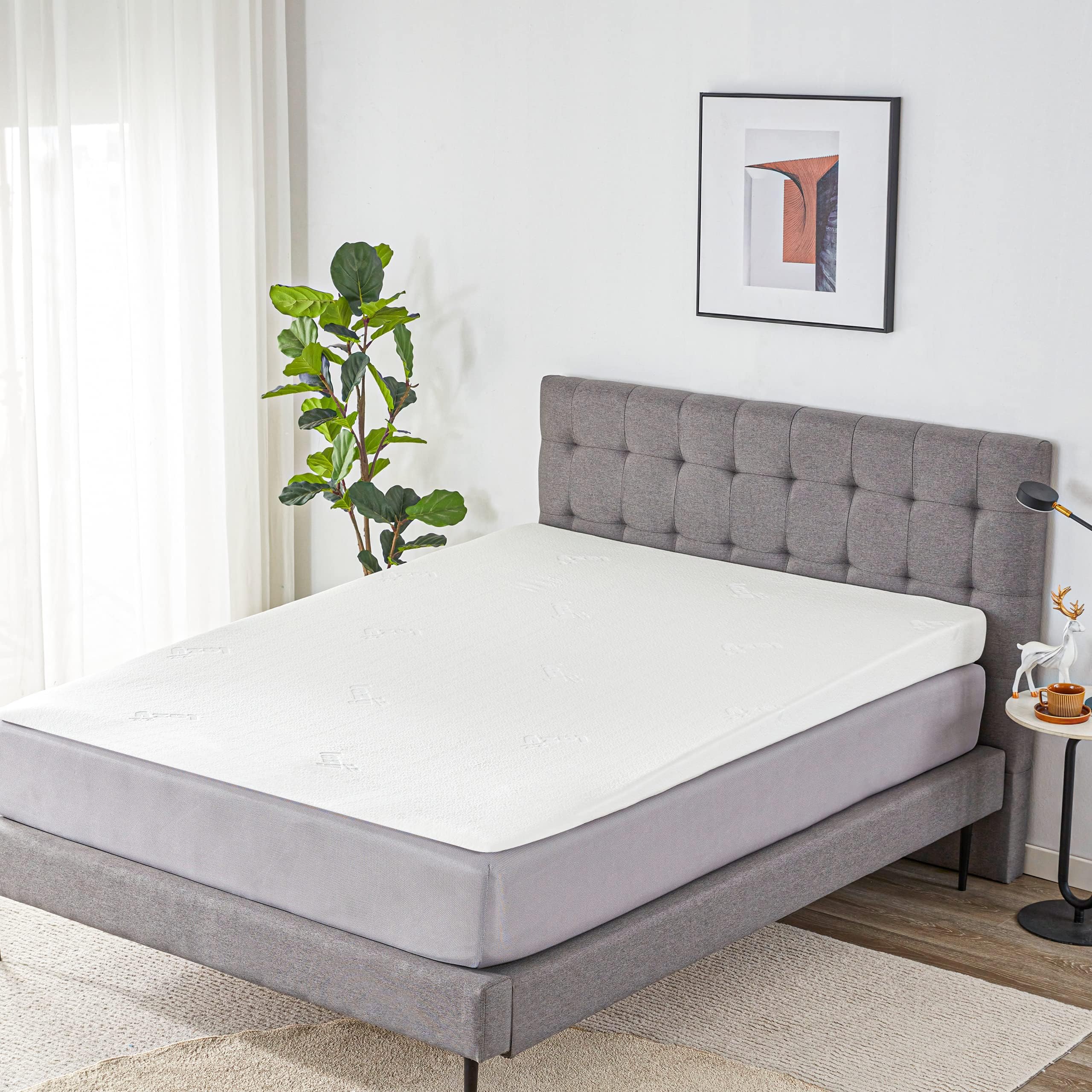 Wedge Mattress Elevator 5-Inch Inclined Mattress Topper for Acid Reflux, GERD, Neck & Back Pain, Snoring, Under Bed Wedge Mattress with Washable Cover & Non-Slip Bottom for Bedroom, Full