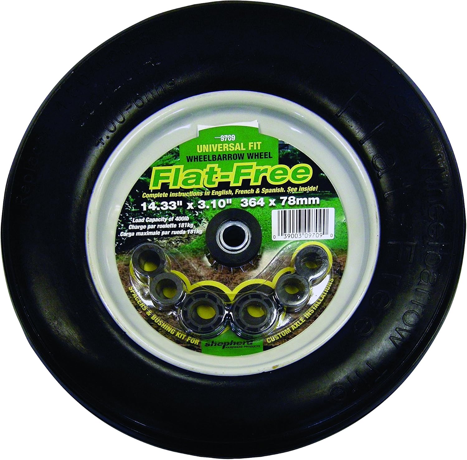 Select Hardware 9709 360mm Flat Free Wheelbarrow Wheel Amazon.co.uk