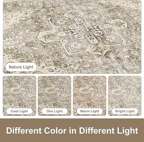 Vista 235 de KIMODE - Juego de 2 tapetes de cocina antifatiga, estilo vintage, antideslizantes, impermeables, ergonómicos, acolchados, cómodos para lavandería