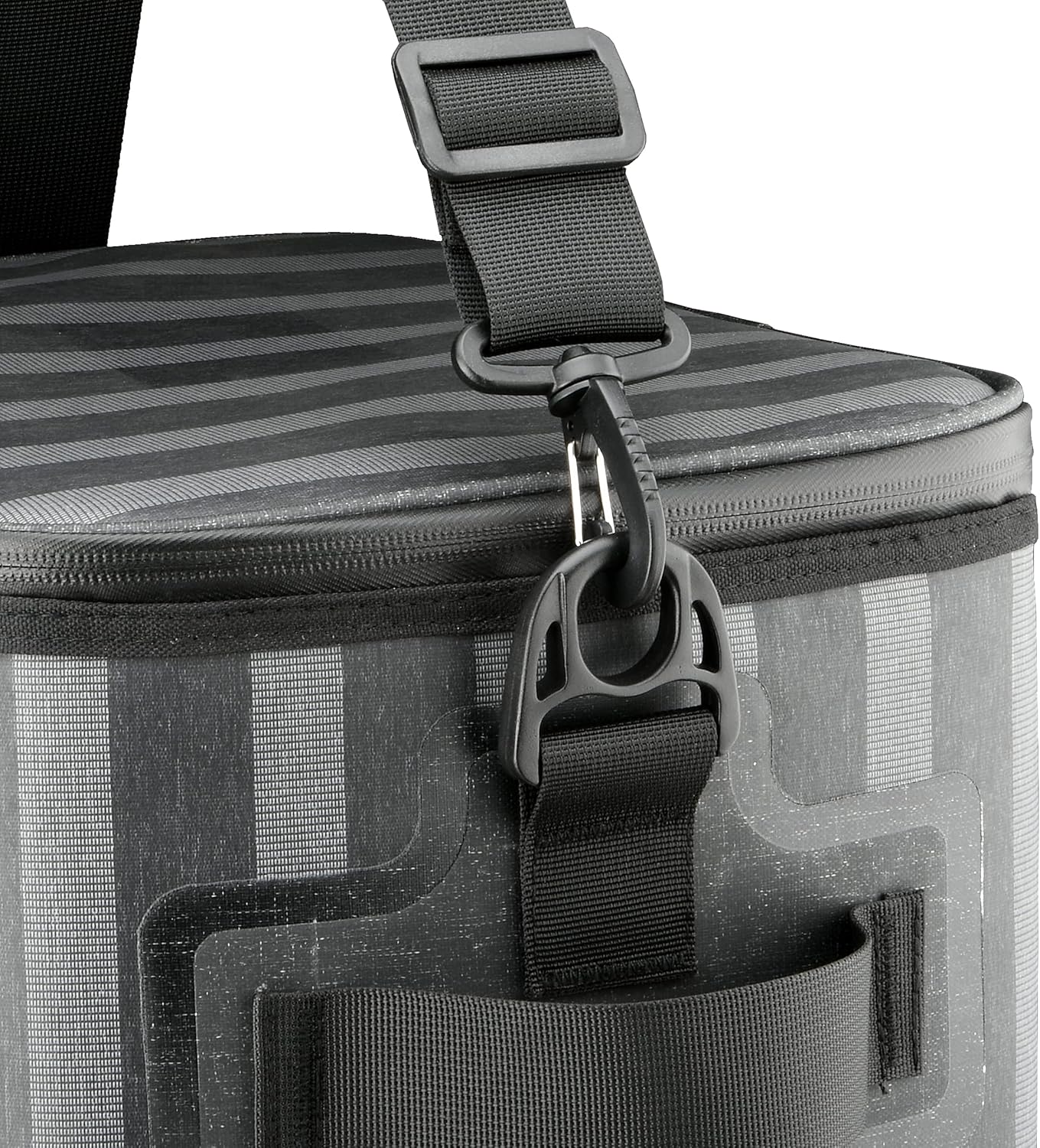 National Outdoor Living Grey Stripe Soft Cooler Tote