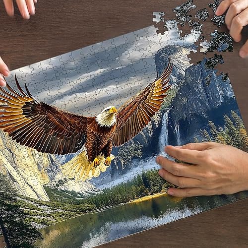 Miniatura 8 de Rompecabezas para adultos de 500 piezas, rompecabezas de águila  Eagle Park, rompecabezas de águilas imposibles, tamaño acabado 20.47 x 14.96