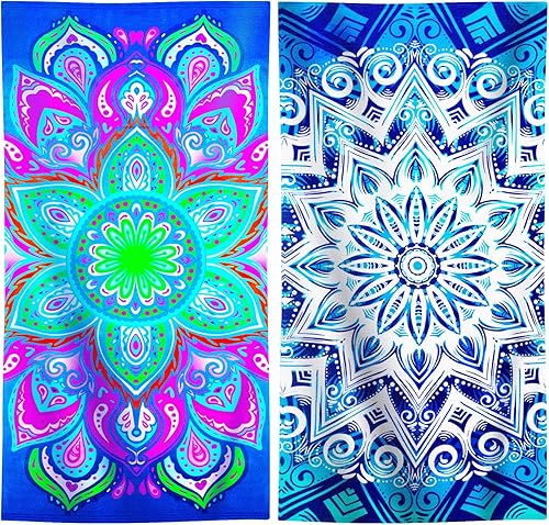 Juego de 2 toallas de playa de gran tamaño, extra grandes, grandes, XL, para piscina, camping, natación, toallas de 36 x 72 pulgadas, manta suave,