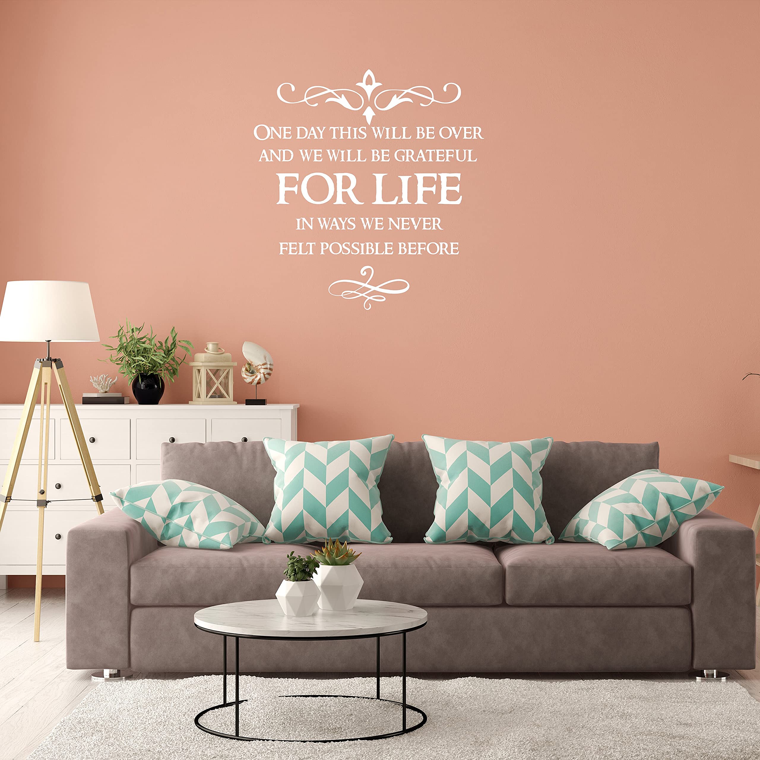 Lockdown Positive Cote Sticker – Inspirador calcomanía de vinilo para decoración de pared para adultos – Motivacional impermeable dormitorio grande inspirador dicho