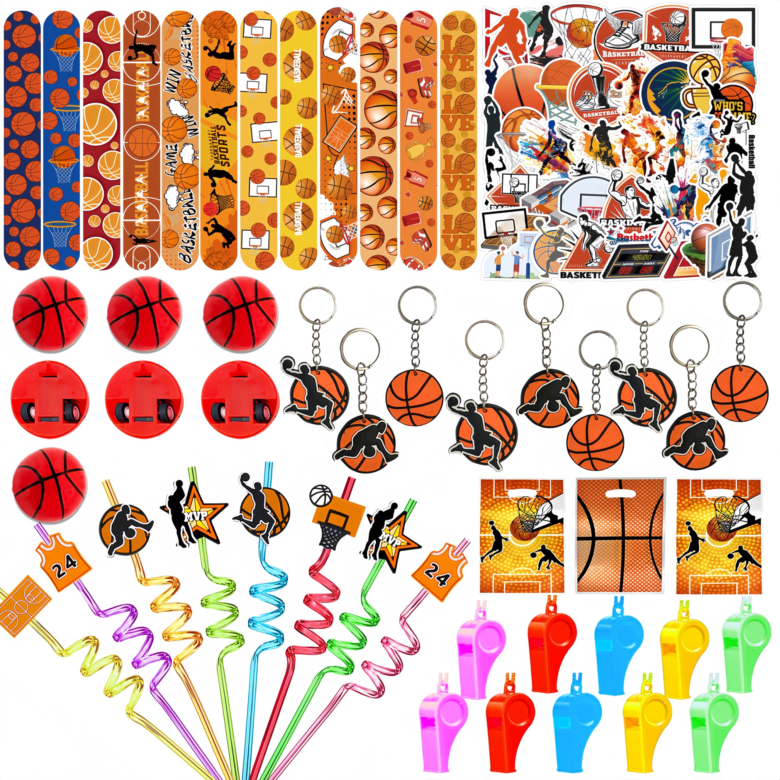 CHOOHC Basketball Party Favor 122pcs Gifts for Basketball Party Supplies，basketball Themed Birthday Party Decorations ,Sports Birthday Party ,Gift