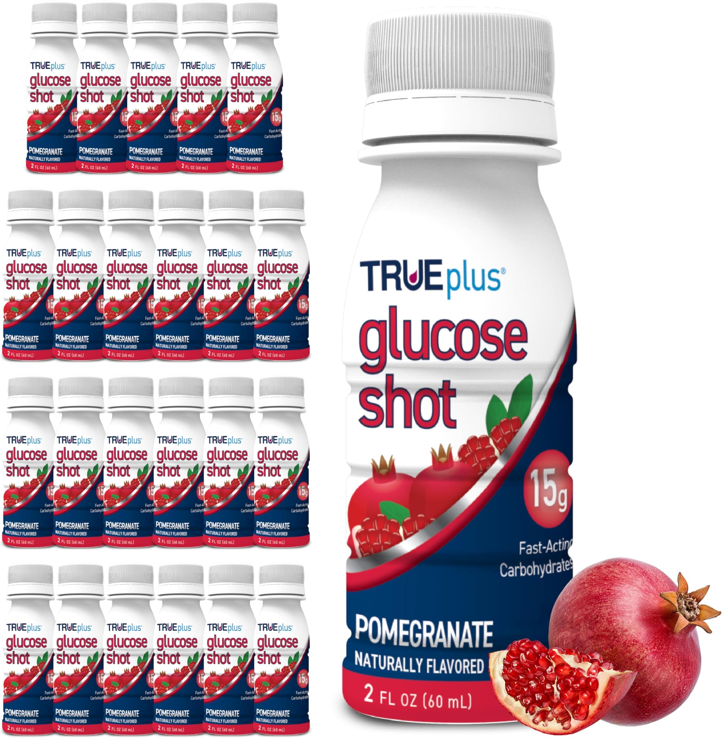 TRUEplus Glucose Shots 24 Bottles - Pomegranate