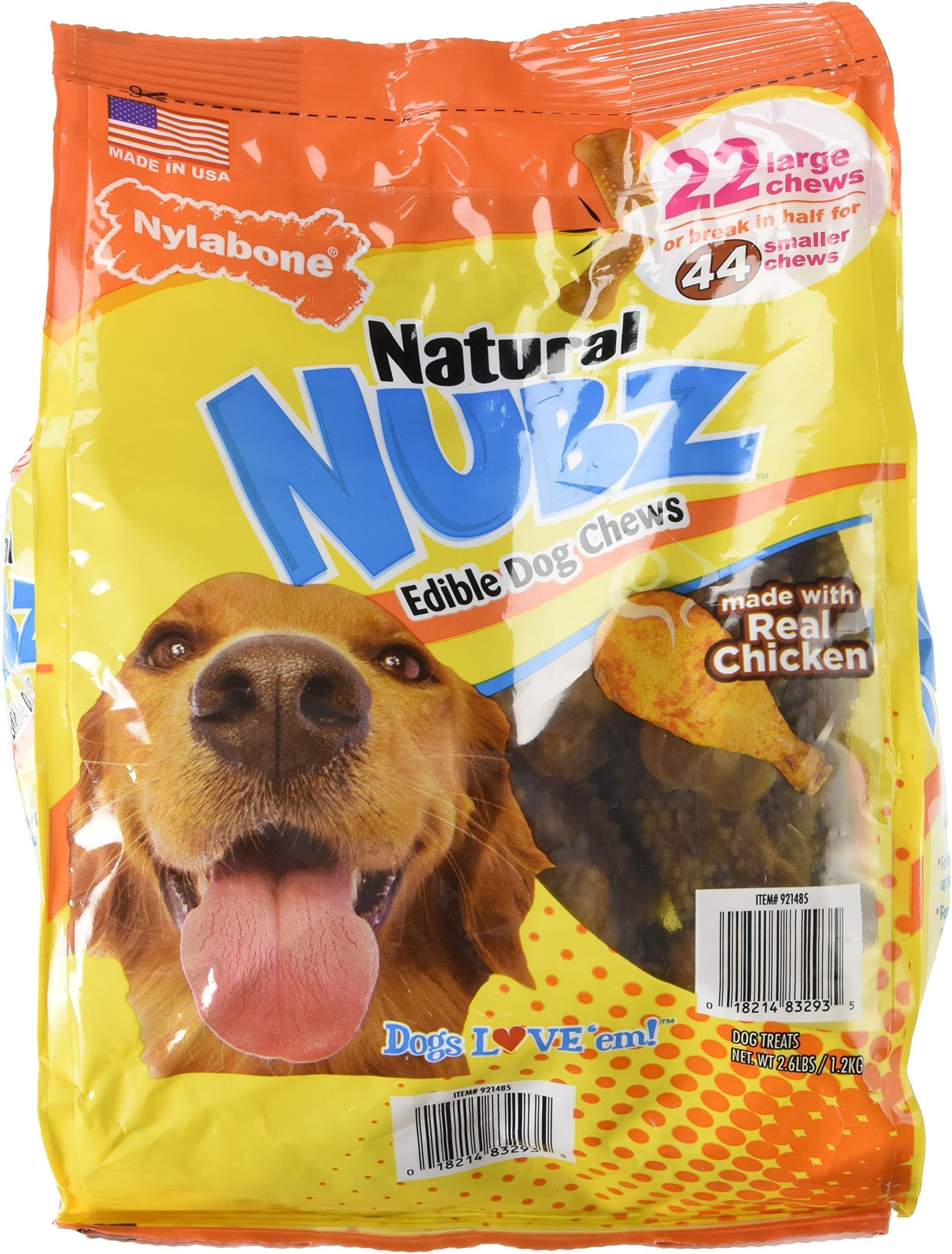 Nylabone Natural Nubz Edible Dog Chews, 22 Count Pet