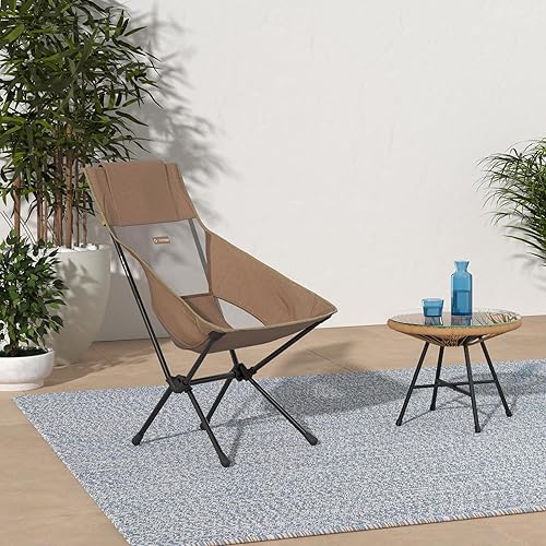 Miniatura 2 de Helinox Silla de campamento plegable con respaldo alto, ligera, color marrón coyote, sillas de exteriores de 3.4 libras, silla de picnic, silla de