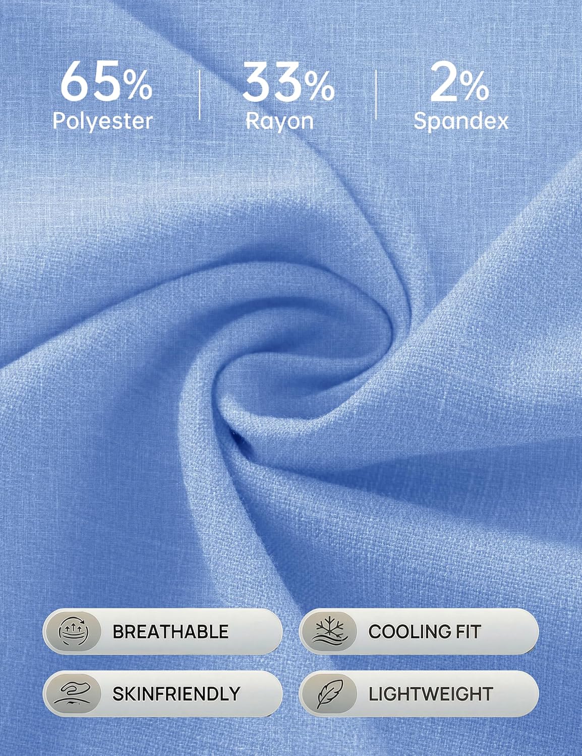 Cotrasen Men's Button Down Shirts Short Sleeve Linen-Like Casual Shirts for Summer Beach Vacation Wedding - Image 6