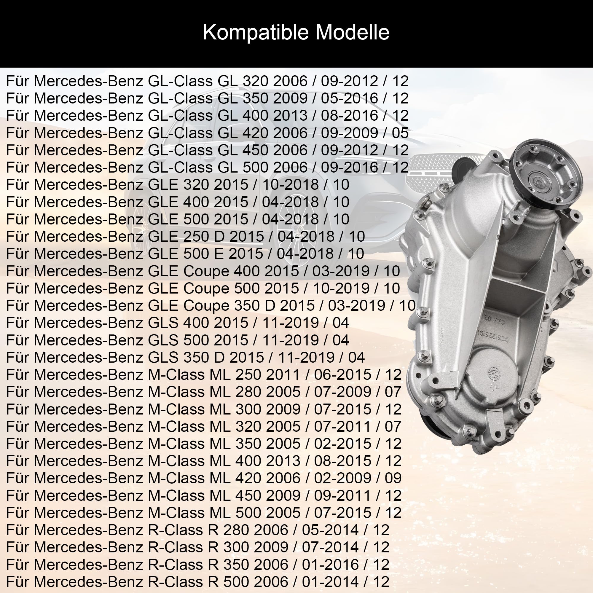 Verteilergetriebe für Mercedes ML GL R Klasse W164 W251 V251 2006-2019 A2512801200 A2512803500