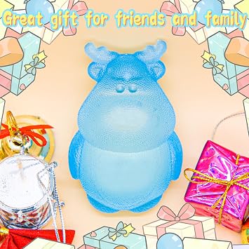 Christmas Reindeer Squishy Fidget Toy, Slow Rebound Stress Relief Squeeze Toy, Tactile Anxiety Relief Desk Fidget for Adults, Festive Holiday Stocking Stuffer Gift