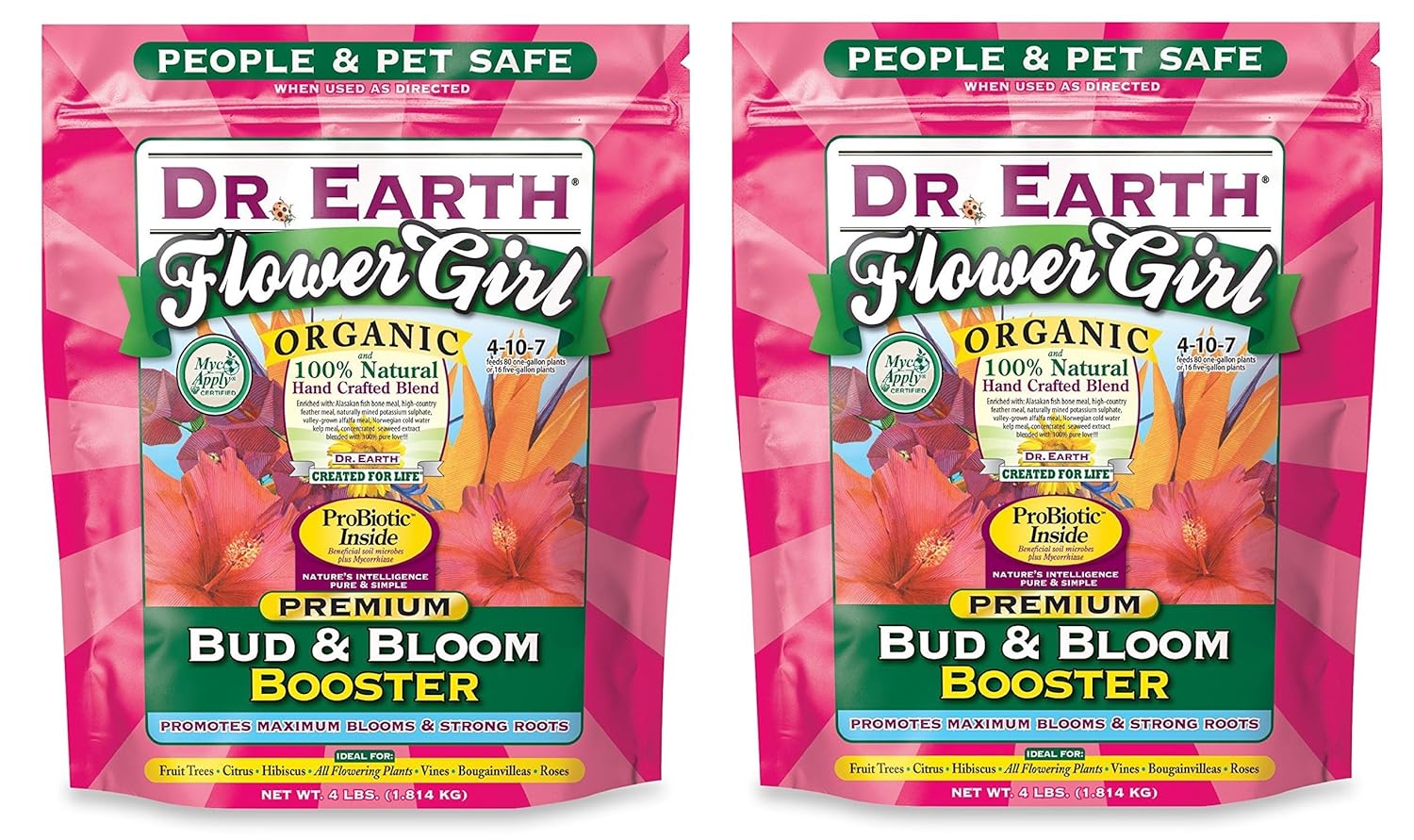 Flower Girl Bud & Bloom Booster, Organic, 3-9-4 Formula, 4-Lb. Bag
