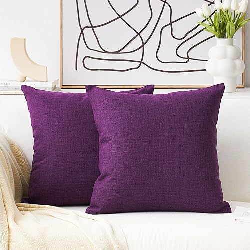 Home Brilliant - Fundas de almohada de lino (2 unidades)