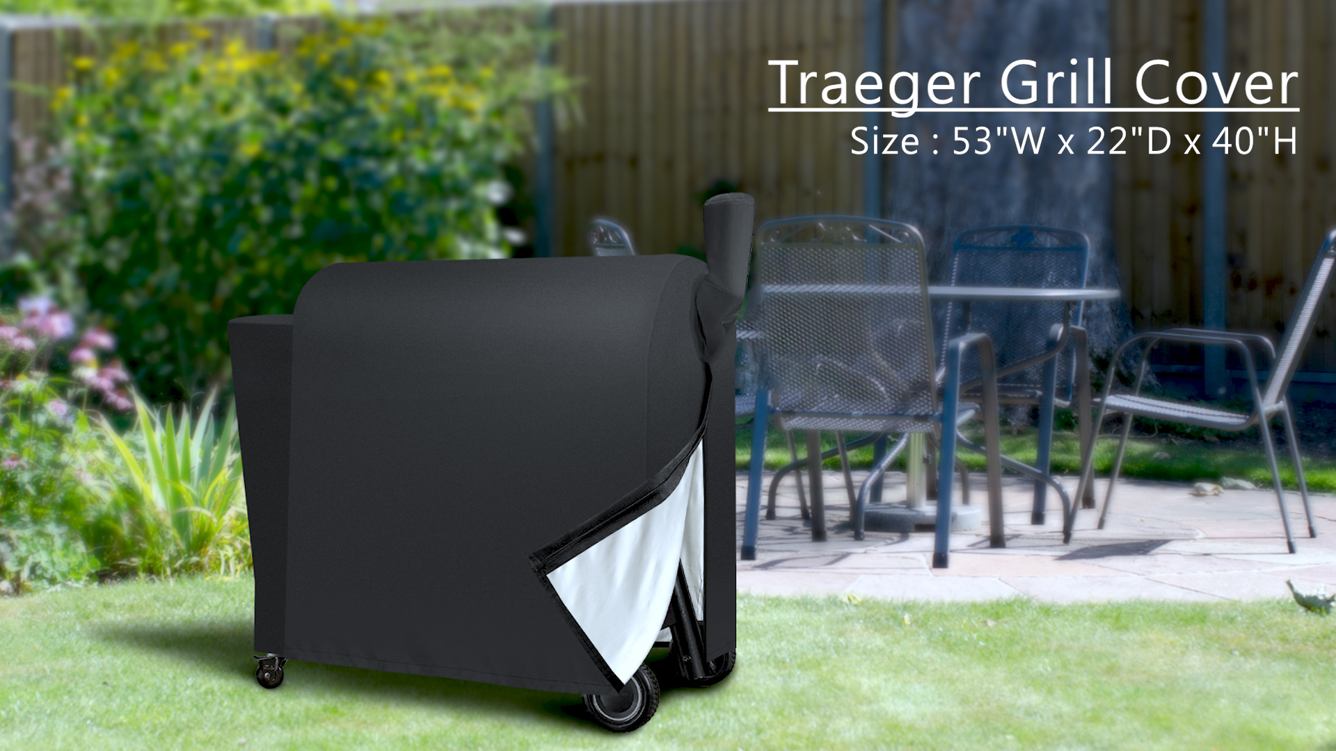 Copertura Universale Per Barbecue A Pellet Utheer – Adatta Per Traeger Pro 780, Texas Pro 34 E Z Grills – Impermeabile E Resistente Ai Raggi UV, 134,6 X 68,6 X 124,5 Cm