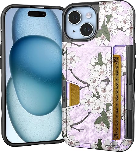 Miniatura 1 de Smartish Funda tipo cartera para iPhone 15  Wallet Slayer Vol. 2 delgada + protectora Tarjetero con función atril  Funda de ranura oculta probada