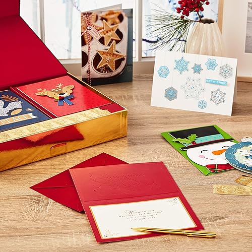 Miniatura 6 de Hallmark Surtido de tarjetas de Navidad hechas a mano en caja y surtido de tarjetas de Navidad hechas a mano