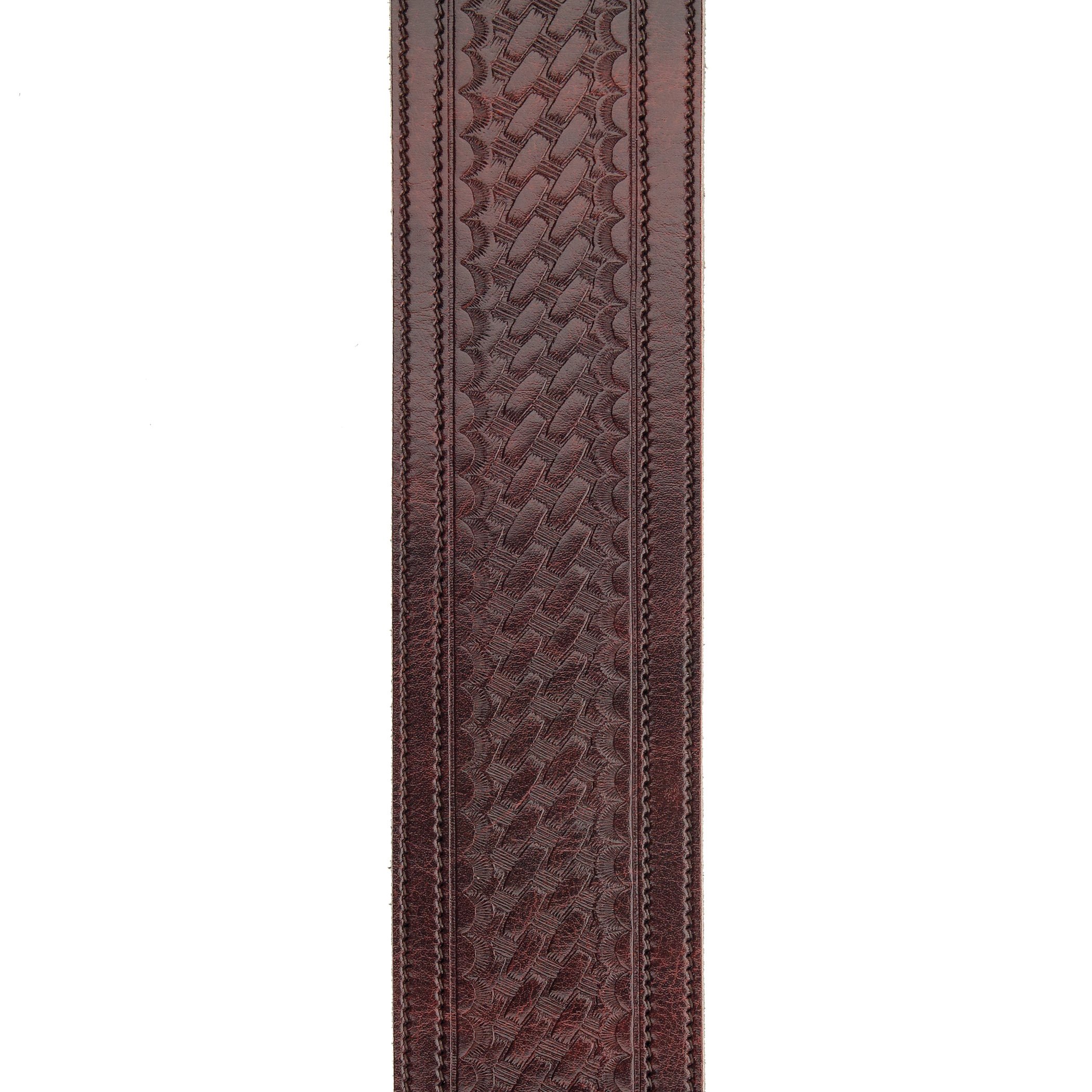 D'Addario L25W1404 Planet Waves Embossed Wave Leder Gitarrengurt braun