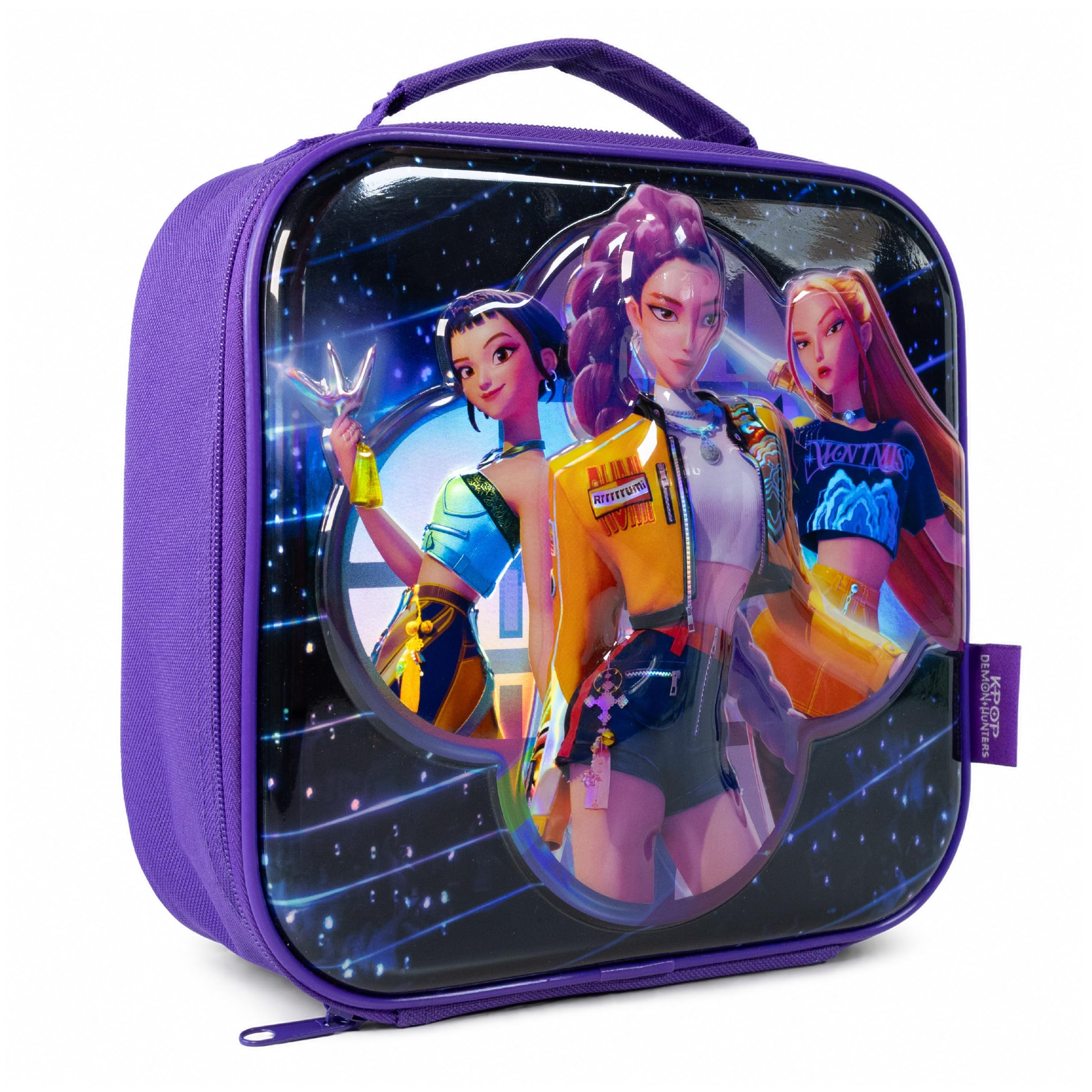 KPop Demon Hunters Huntrix 3D Lunch Bag for Kids, Officially Licensed