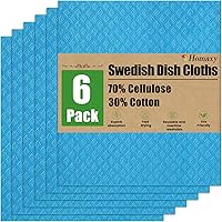 Vista 40 de Homaxy Paños de cocina suecos para cocina, paquete de 10 paños de esponja de celulosa reutilizables y lavables, toallas de papel absorbentes y sin