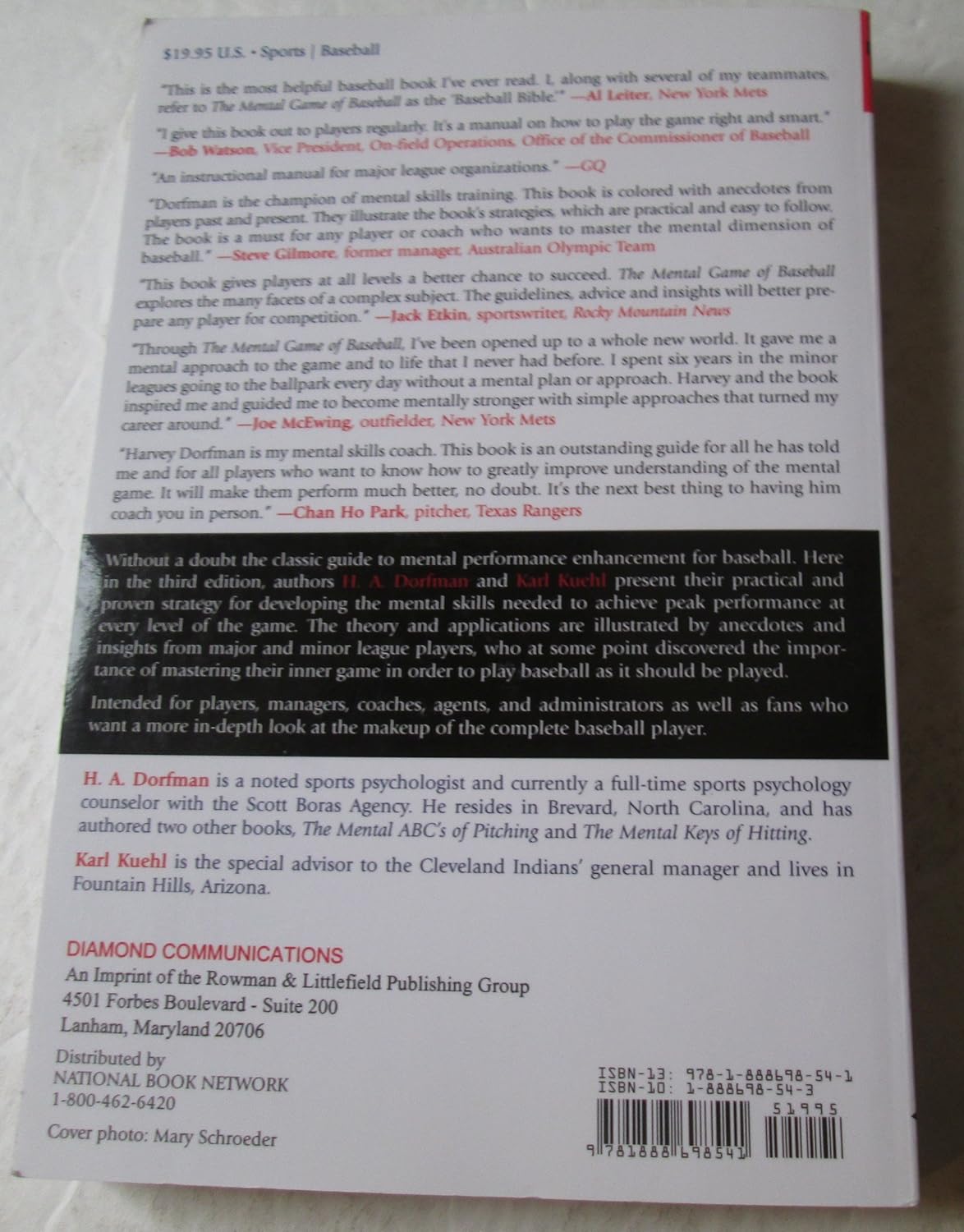 The Mental Game of Baseball: A Guide to Peak Performance      Paperback – May 28, 2002