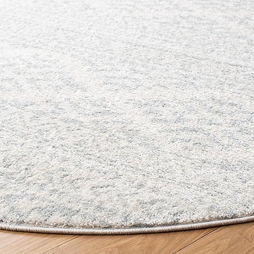 Miniatura 4 de SAFAVIEH Tapete de la colección Tulum redondo de 3 pies, color marfil y gris claro, diseño tribal bohemio marroquí, no desprende pelo y es de fácil