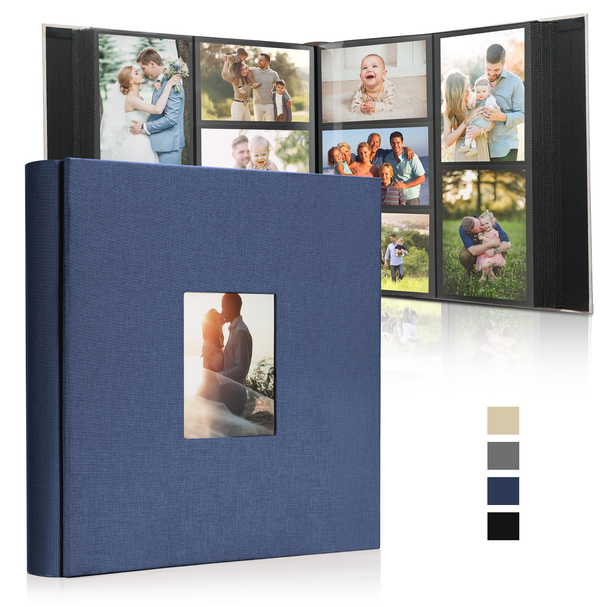 DazSpirit Photo Albums 6x4 Inch 1000 Pockets Slip In, Customizable Linen Cover Photo Album, Extra Large Capacity, Holds Landscape and Portrait 10x15cm Picture, Ideal for Wedding & Family Photo Books