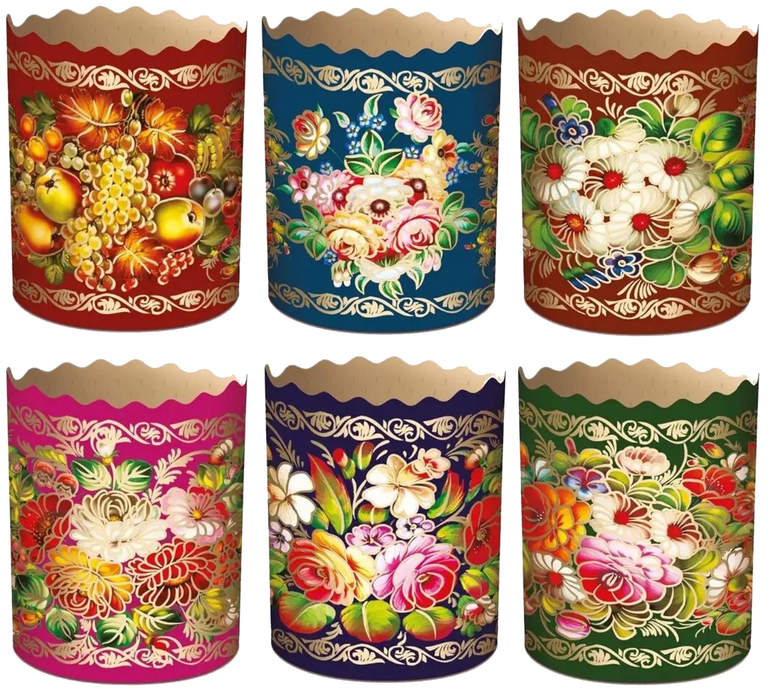 SHSH trade group 8 oz Easter Bread Paper Mold Paska |12 Pack| Kulich Mold Easter Bread Forms - Panettone Paper Mold - Panettone Paper Baking Molds W 3.55 x H 3.55-in