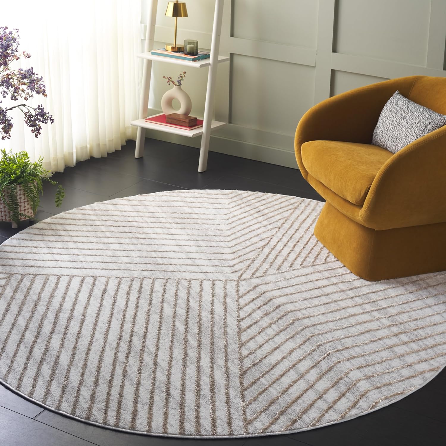 SAFAVIEH Maya Collection Runner Rug - 2'3" x 8', Ivory & Beige, Non-Shedding & Easy Care, Ideal for The Entryway, Living Room, Foyer, Bedroom (MYA114B)