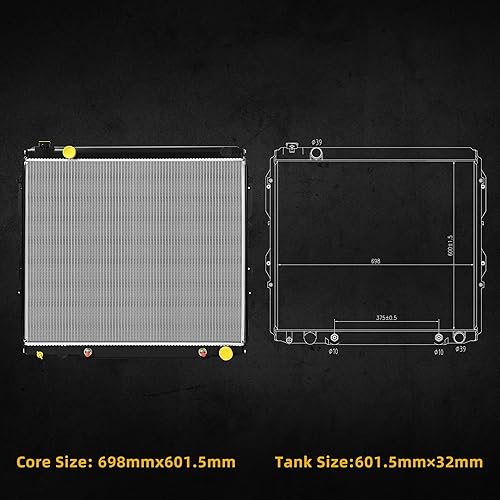 Miniatura 224 de DWVO Radiador completo compatible con Jeep Wrangler L6 4.0L 2003-2006 Jeep Wrangler L4 2.4L 1987-2002 Jeep Wrangler L6 1987-2002 2.5L L6 1987-1990