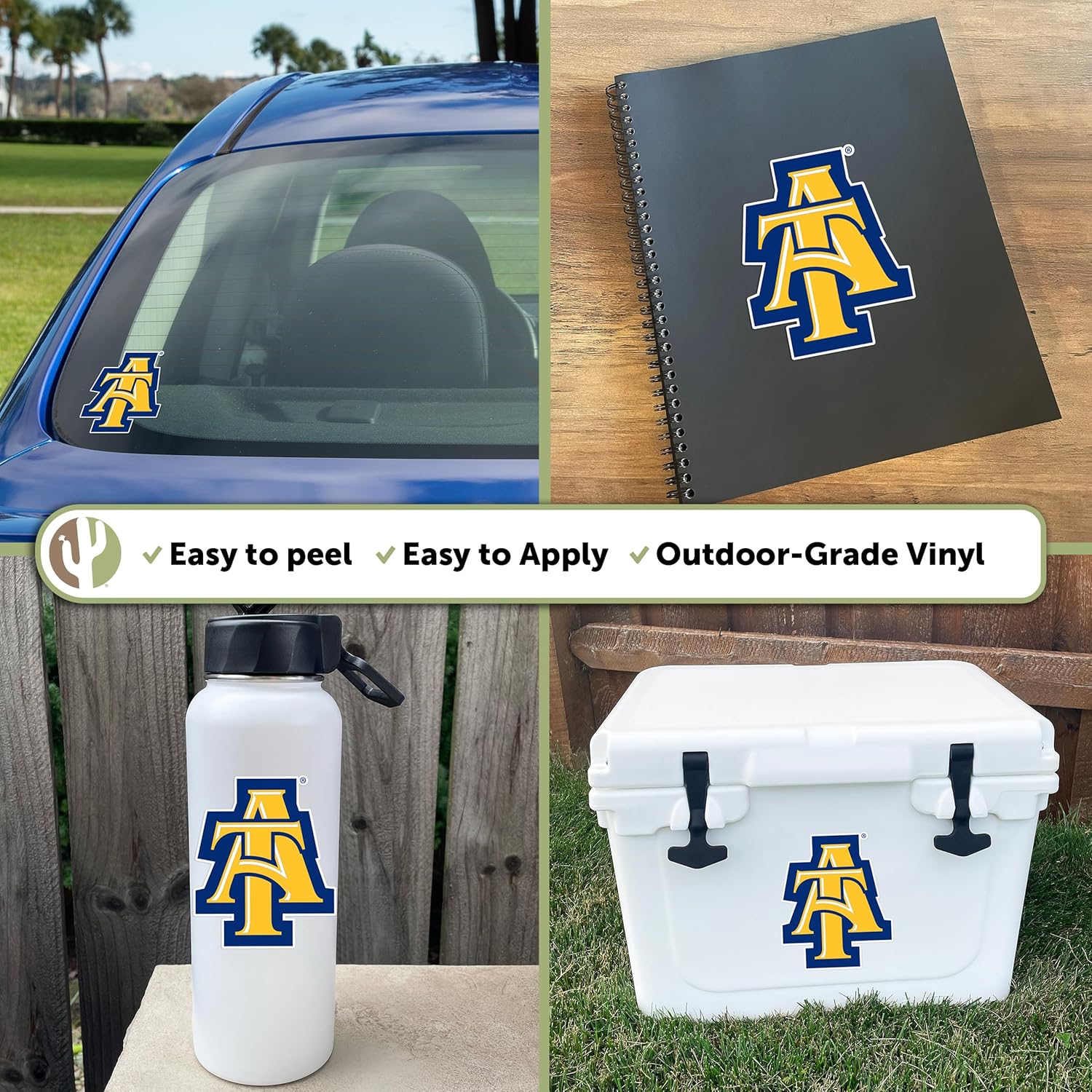 Desert Cactus North Carolina A&T State University Sticker HBCU Aggies Vinyl Decal Laptop Water Bottle Car Scrapbook (IND 06) - Image 2