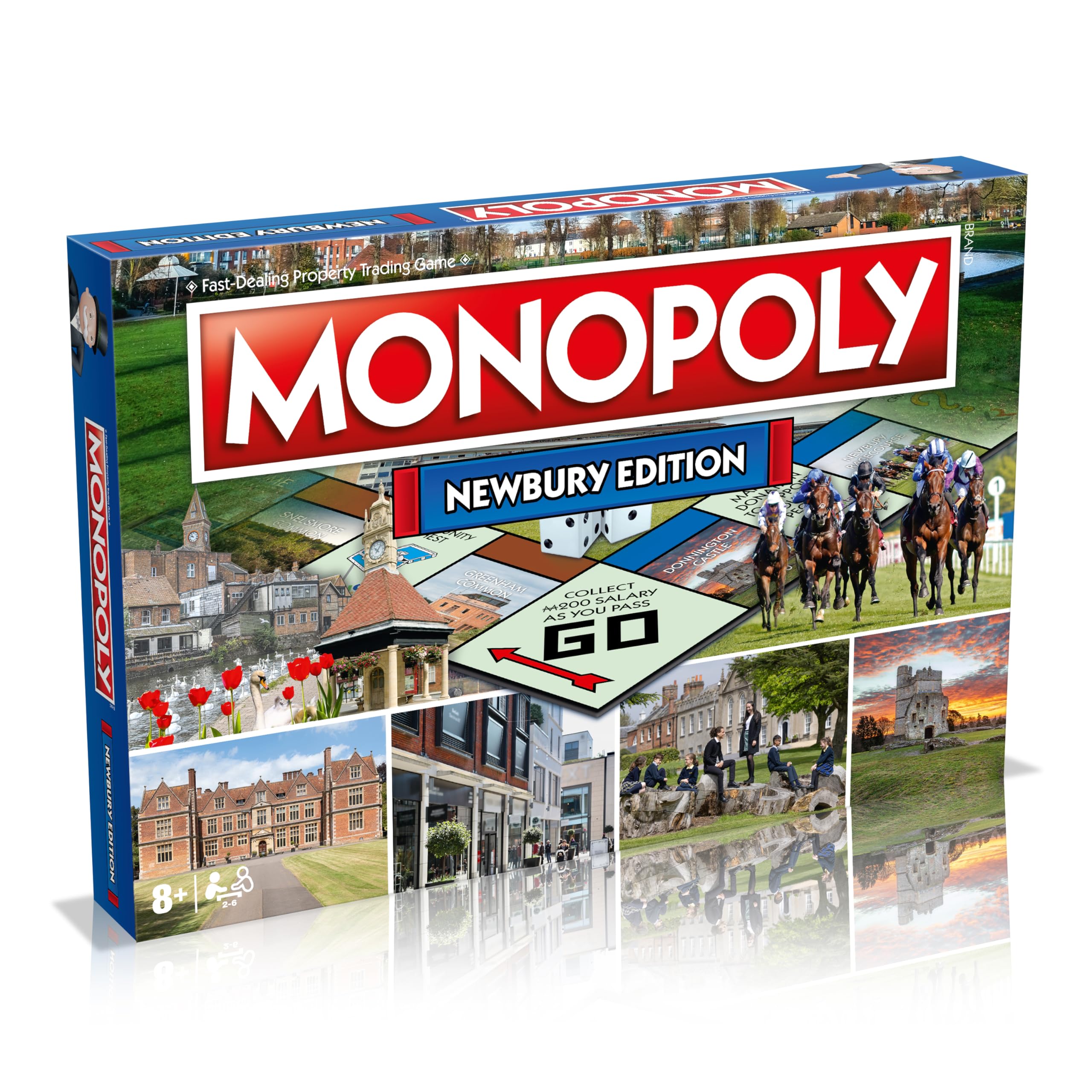 Winning Moves Newbury Monopoly Board Game, Tour around the board, buy, sell and trade your way to success