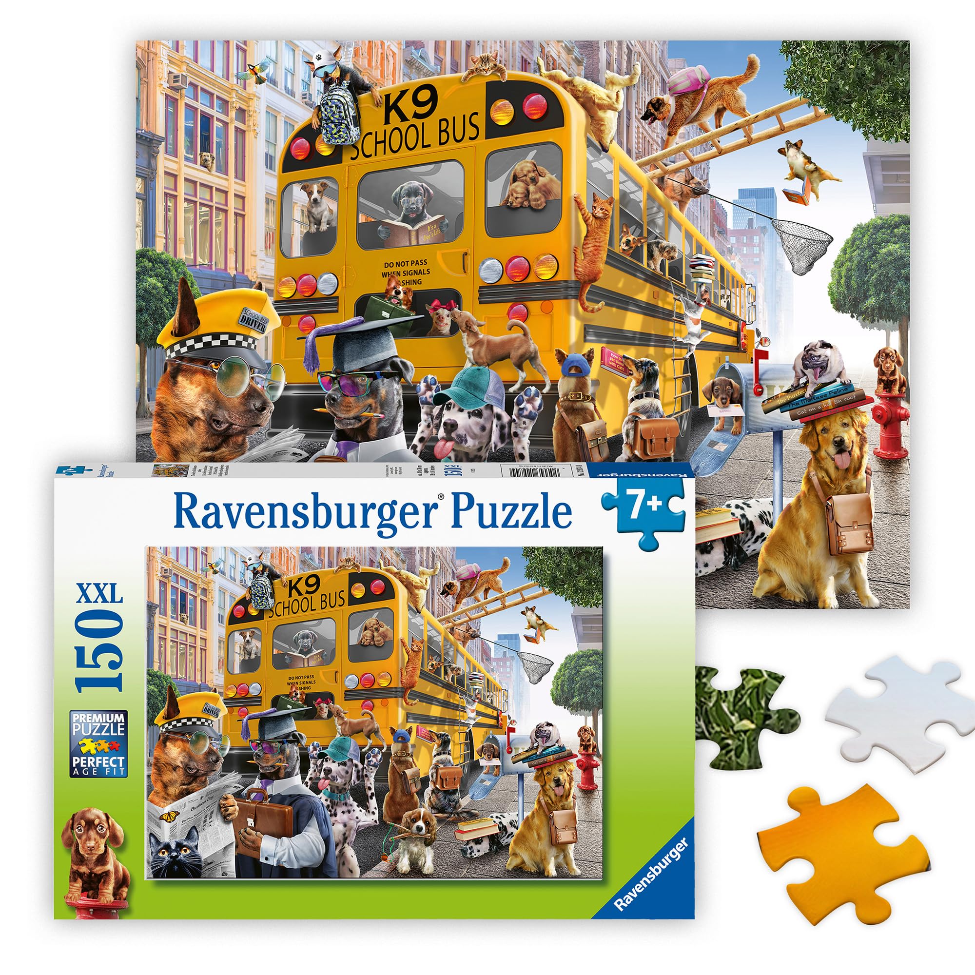 RavensburgerPet School Pals - 150 Piece Jigsaw Puzzle - Colorful Canine Antics - Bold, Bright Imagery - Ideal Gift - Premium Quality - Screen-Free Fun - MESH Accredited for Kids Age 7+The Forest Stewardship Council