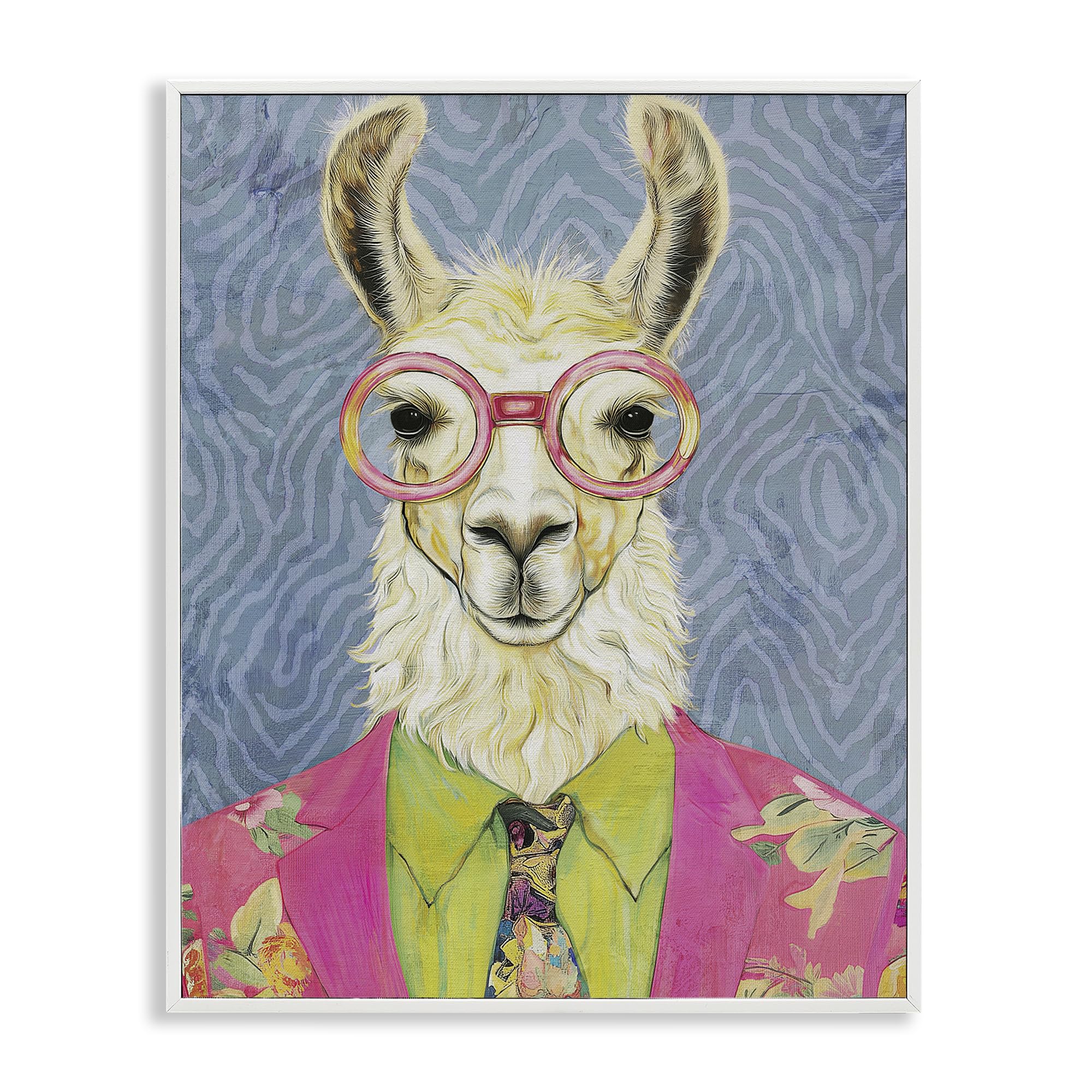 Humorous Llama Portrait Animal Print, 11 x 14 Inch Framed Giclée Print