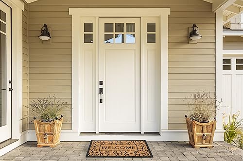 Miniatura 2 de DII Felpudo de PVC resistente para todo tipo de clima fibra de coco natural y tuffrigorífico 180 x 300in espirales de bienvenida