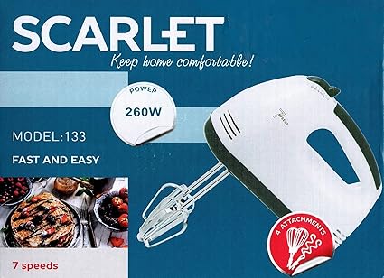 ADKD SH-180 180W Hand Mixer & Beater, White