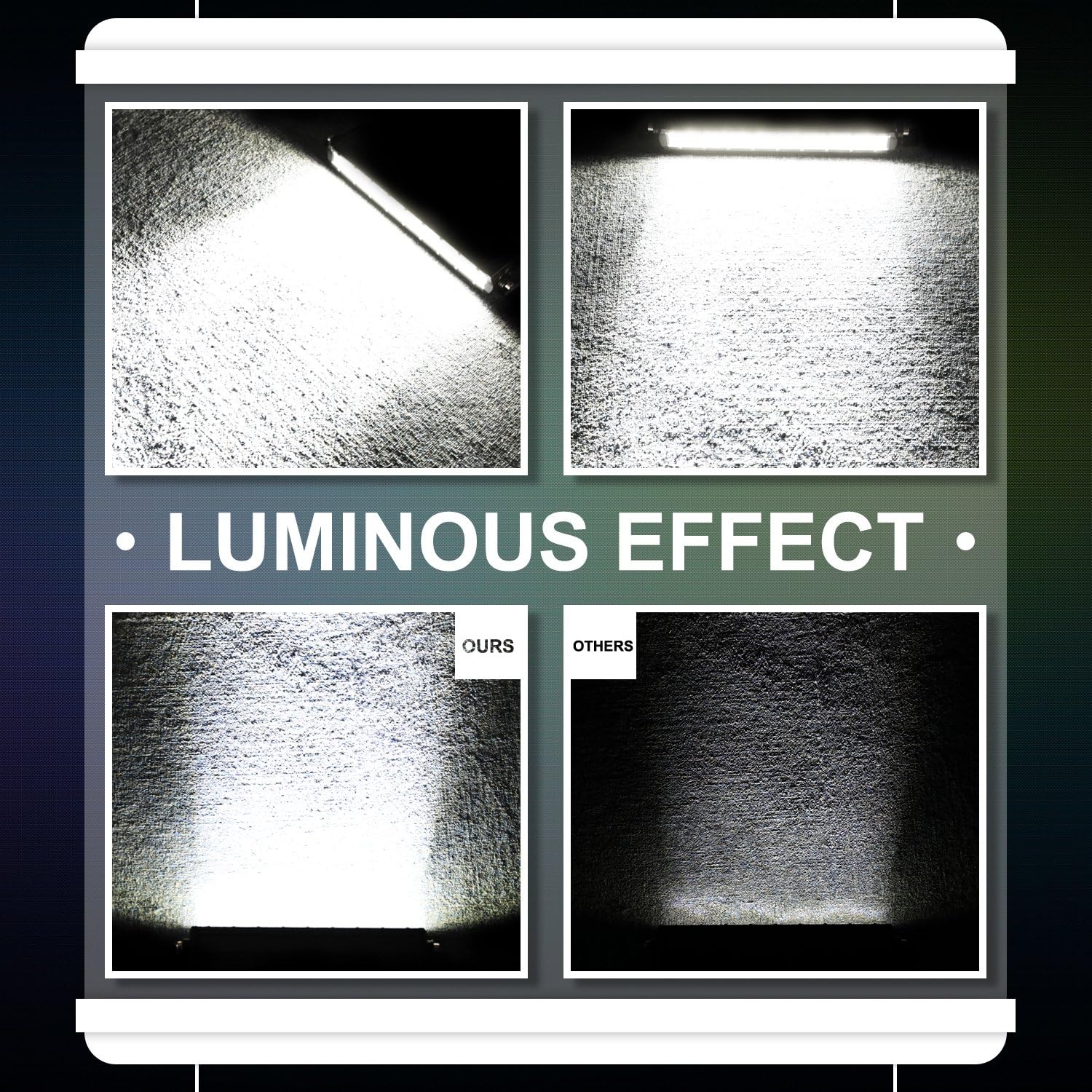 12 Inch LED Light Bar 96W Off Road Single Row LED Driving Fog Lights with Wiring Harness Super Slim Spot Flood Combo Work Light Bumper Light Bar for Trucks UTV ATV SUV Boat